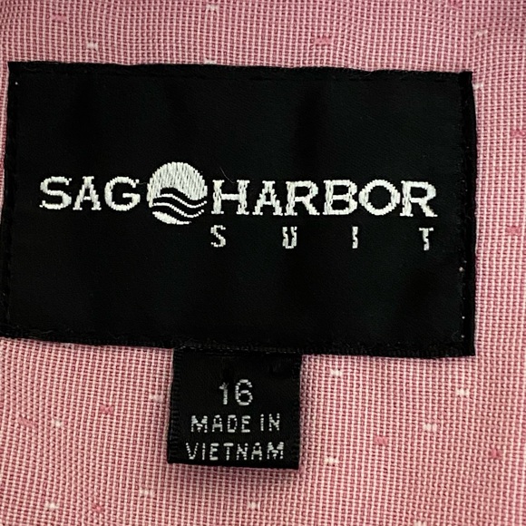 E-32 Sag Harbor PLUS SIZE 16 Pink Dotted Blazer Suit Jacket - Picture 9 of 15